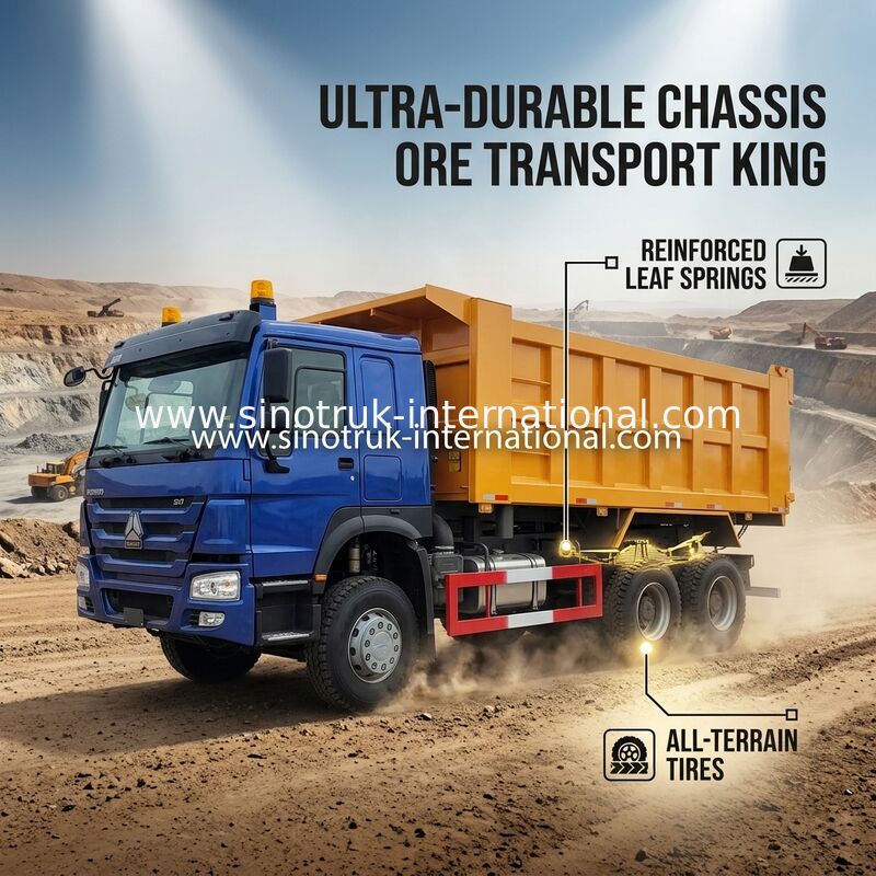 높은 마력 400HP HOWO 내보자 덤프트럭 LHD 6×4 10 바퀴