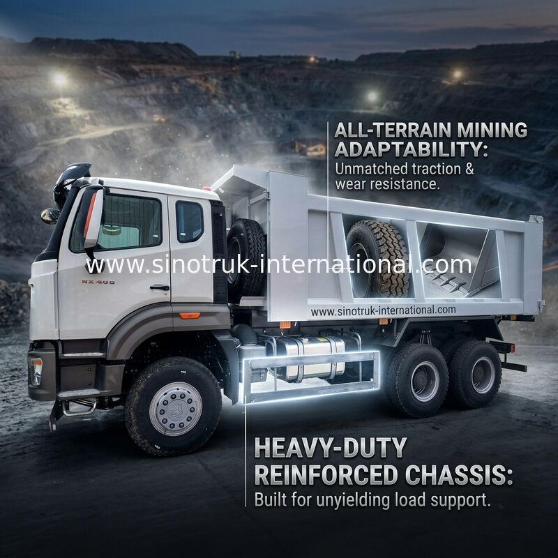 시노트루크 호워 내보자 덤프트럭 새로운 NX 10Wheels 400Hp 6 × 4 마이닝