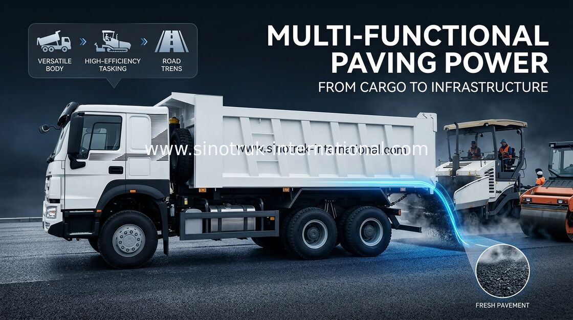 화이트 색에서 SINOTRUK 호워 내보자 덤프트럭 LHD 6X4 371HP