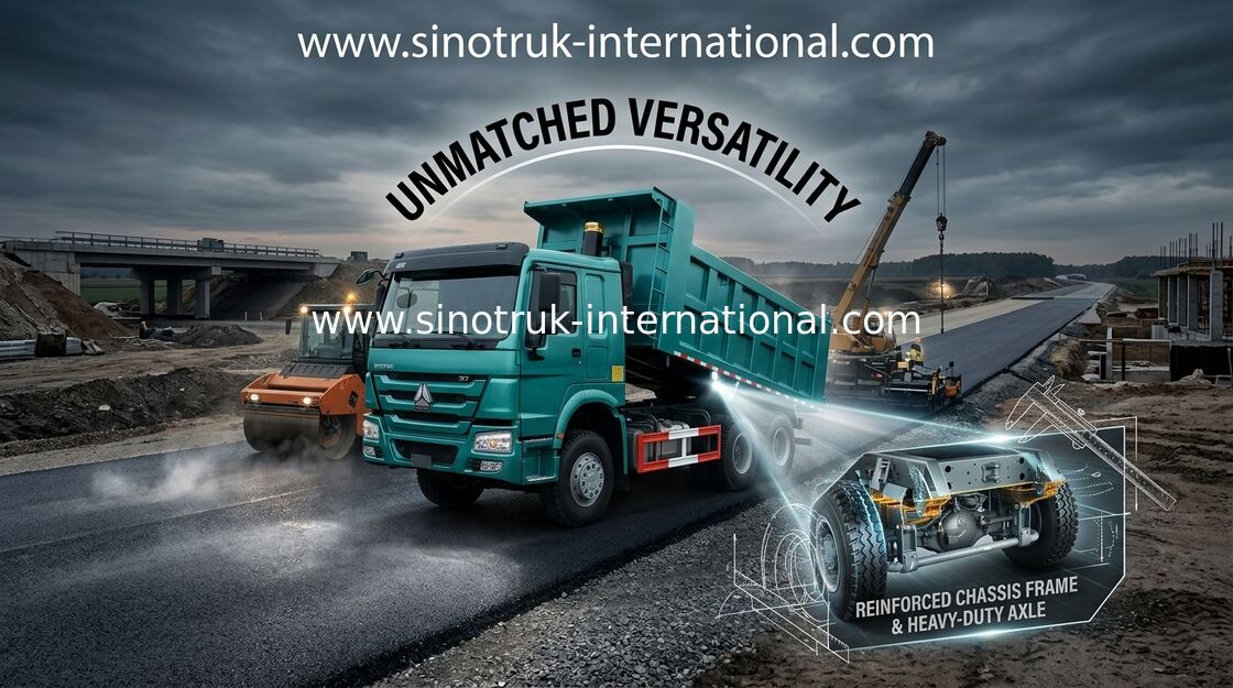 오른손 운전사 10 바퀴 Sinotruk 팁 주는 사람 트럭, 덤프 트럭