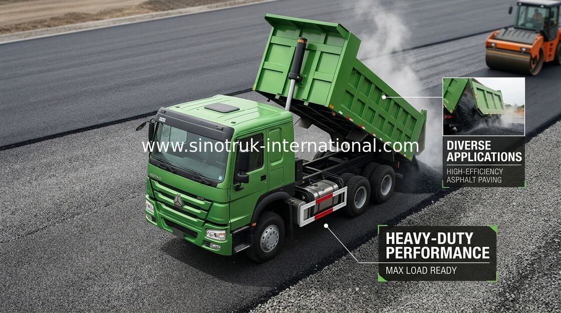 SINOTRUK HOWO 덤프 트럭 포좌 371HP 8X4 LHD 상업적인 덤프 트럭 31 톤 28CBM