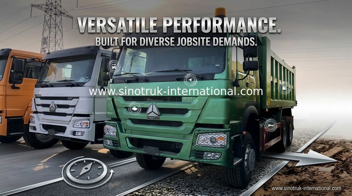 덤프차 6x4 SINOTRUK 10 바퀴 HOWO ZZ3257N3647A 30 톤 16일부터 18일까지 CBM