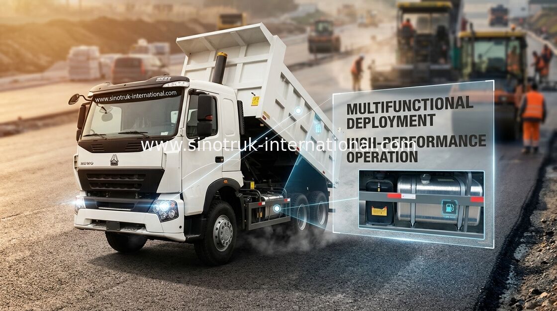 LHD 371HP Sinotruk Howo 덤프 트럭 팁 주는 사람 덤프 트럭 6200 * 2300 * 1600mm 화물 몸