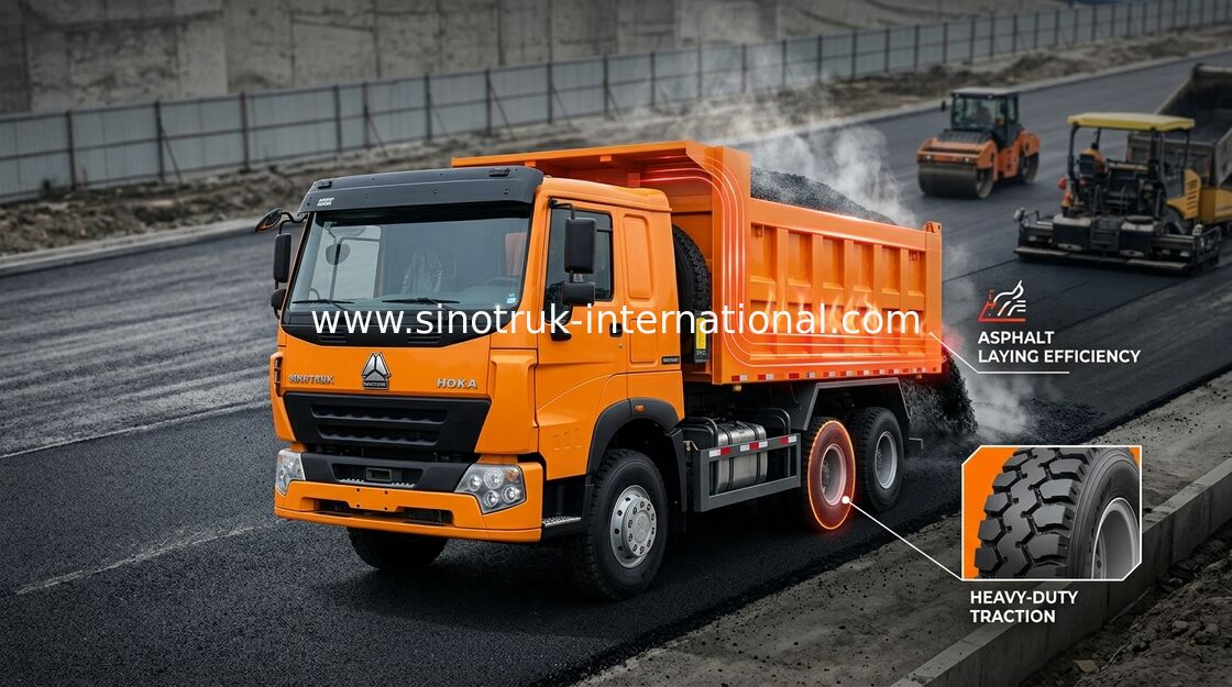 30 - 적재 건설물자를 위한 덤프 트럭 40 톤 SINOTRUK LHD 371HP 6X4