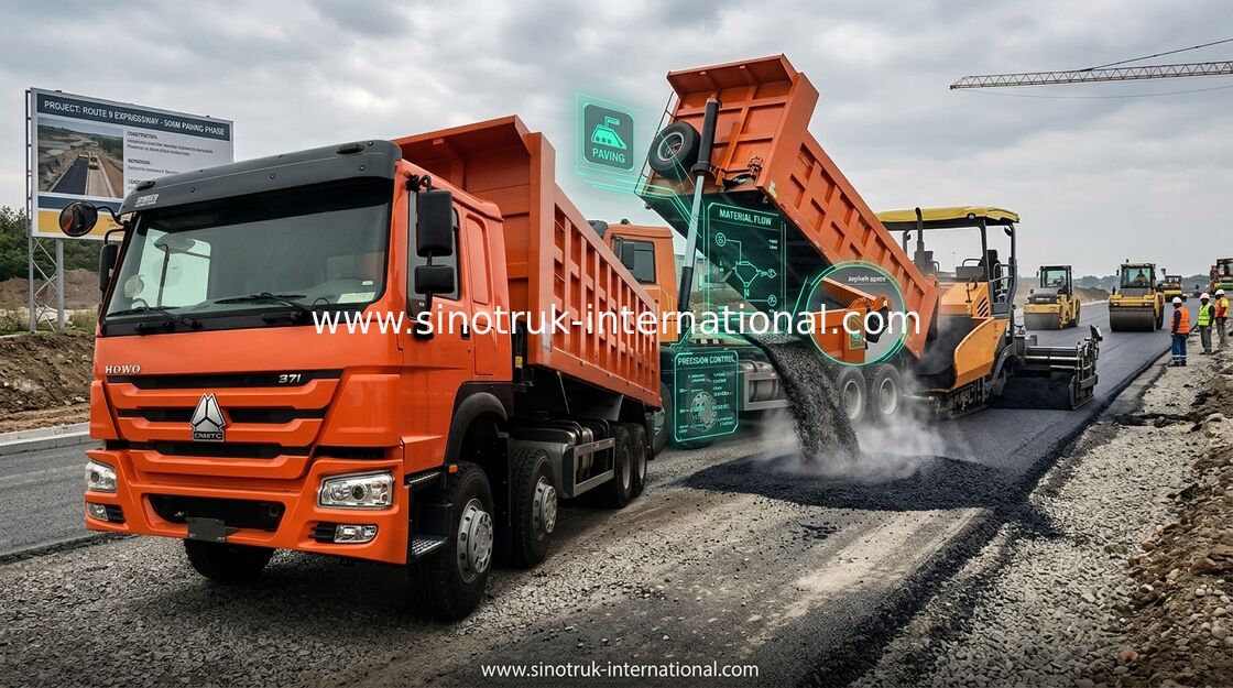 낮은 연료 소모량 능률적인 팁 주는 사람 덤프 트럭 371HP 8x4 RHD SINOTRUK HOWO