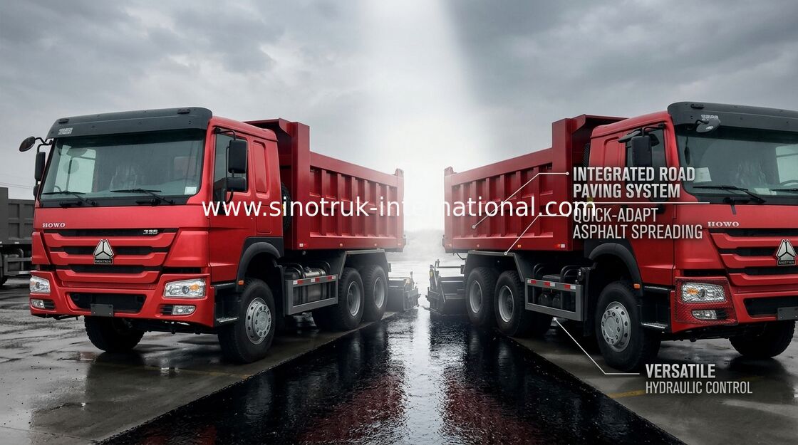 톤 백색/빨강 광산업 Sinotruk Howo 덤프 트럭 336HP 6X4 RHD는 30/녹색이 됩니다