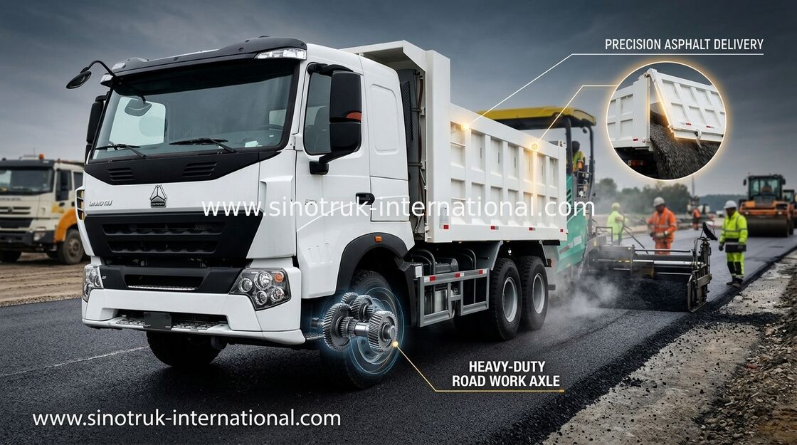 백색 색깔 Sinotruk Howo 덤프 트럭 높은 연료 효율 채광을 위한 30 - 40 톤