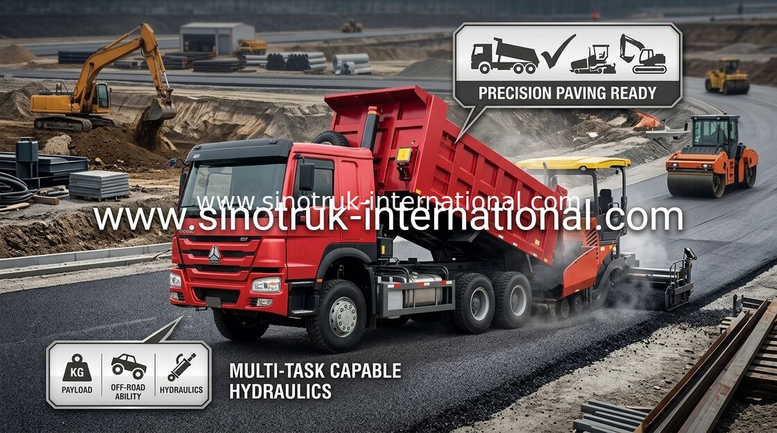 LHD 6X4 SINOTRUK HOWO 팁 주는 사람 덤프 트럭 유로 2 336HP 엔진 HYVA 정면에게 들기