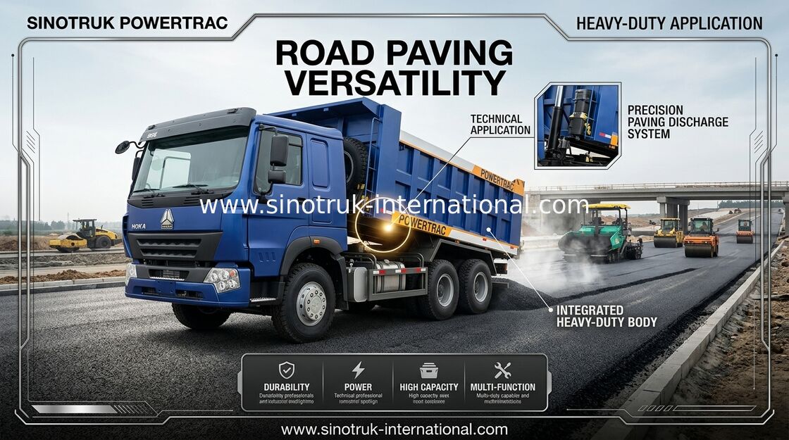 10 바퀴 SINOTRUK 덤프 트럭 LHD 371 HP 20CBM 30 - 40 톤 HYVA 액압 실린더