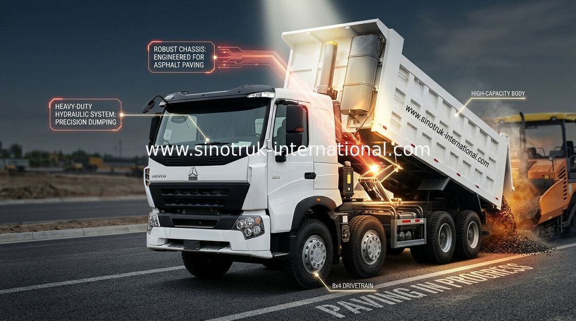 Sinotruk Howo 덤프 트럭 A7 371 HP 12 바퀴 LHD 60 톤 20 - 30 CBM ZZ3317N3867N1