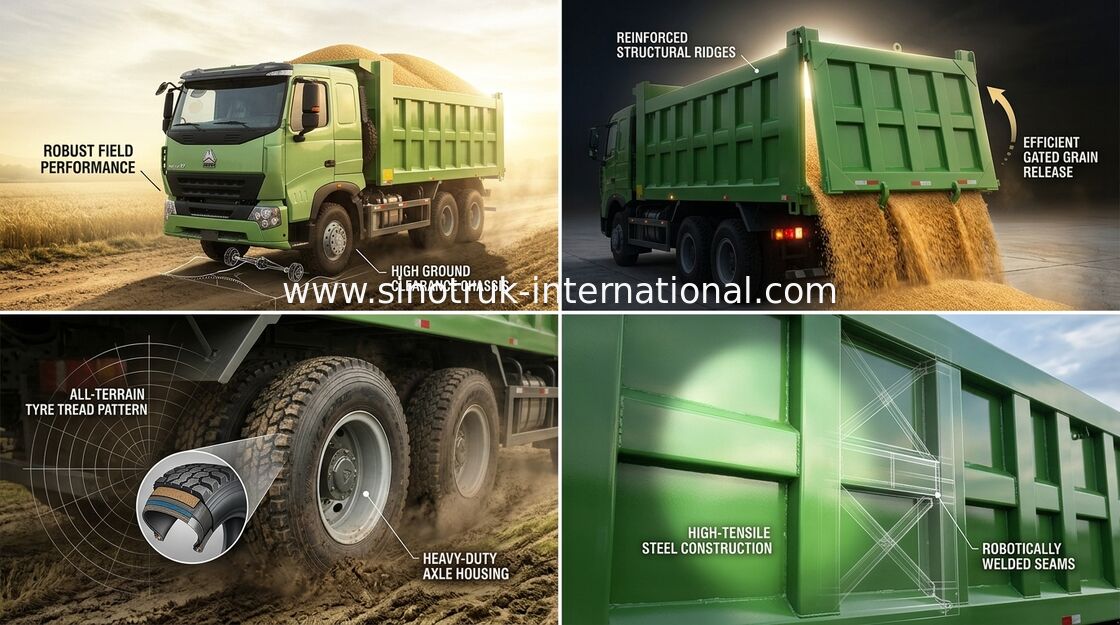 SINOTRUK HOWO A7 팁 주는 사람 덤프 트럭 25 - 30 톤 ZZ3257N3847N1 채광을 위한 10의 바퀴 RHD