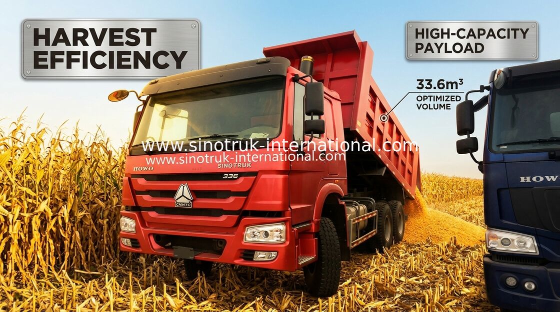 6 x 4 371HP 나르는 퇴비 쉬운 가동을 위한 퇴비 팁 주는 사람 덤프 트럭