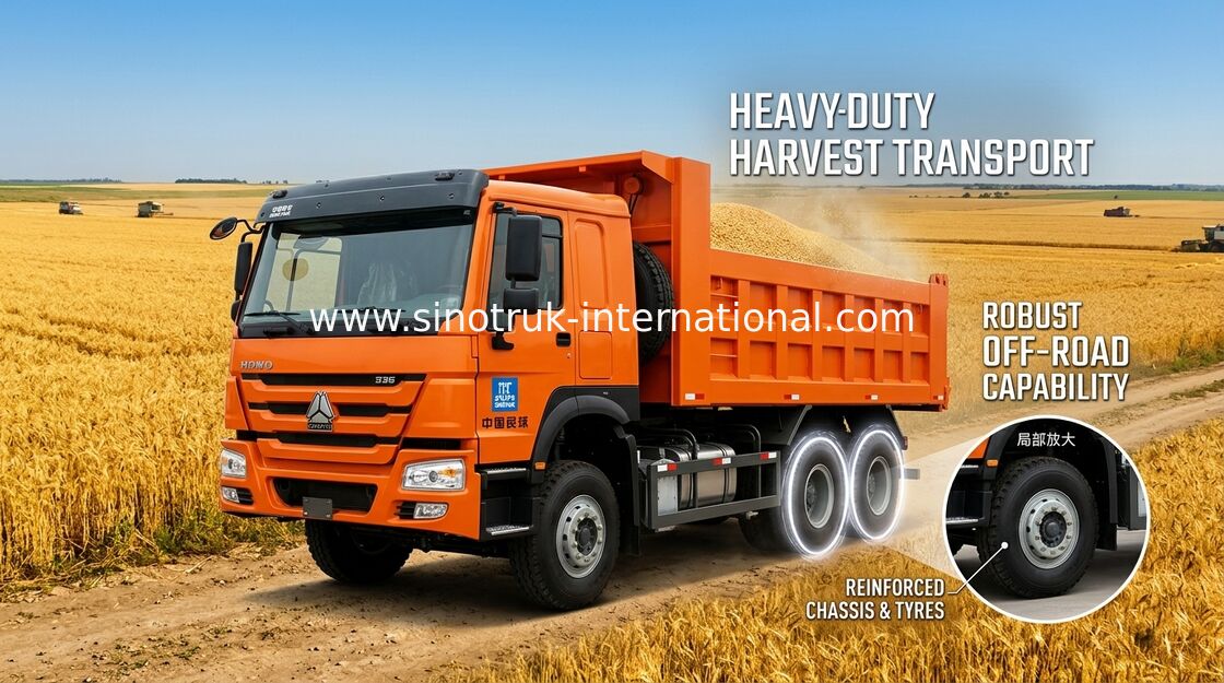 371HP 10 짐수레꾼 덤프 트럭 수용량 30 - 40 T 낮은 연료 소비 75 Km/H