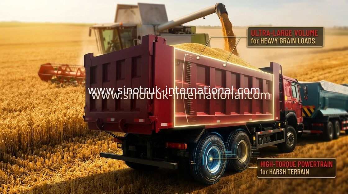 Sinotruk Howo 팁 주는 사람 덤프 트럭 6X4 LHD 371HP 25 톤 10-25CBM ZZ3257N3647A