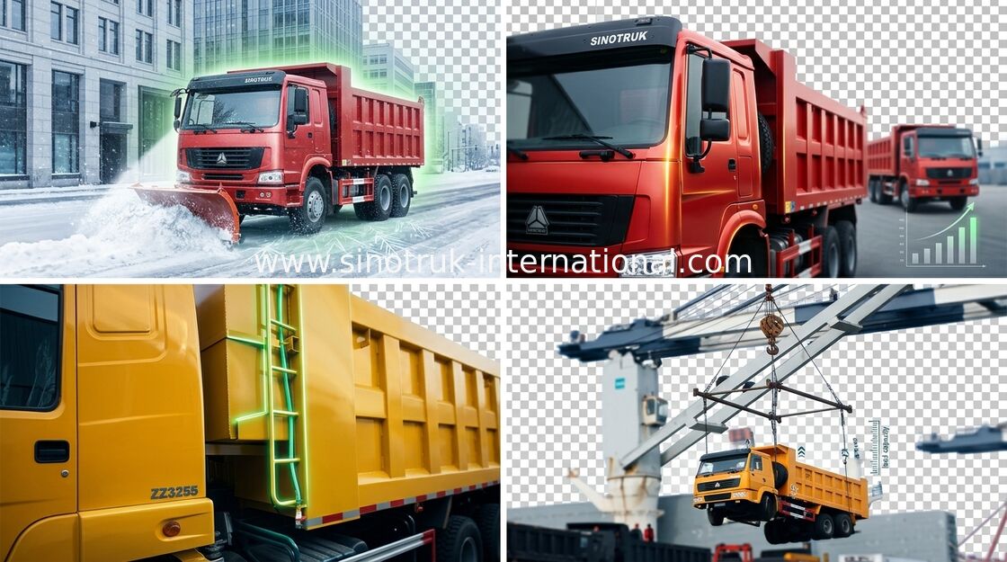 팁 주는 사람 덤프 트럭 SINOTRUK HOWO 6X4 LHD 371HP 25-40tons 10-25CBM ZZ3257N3847A