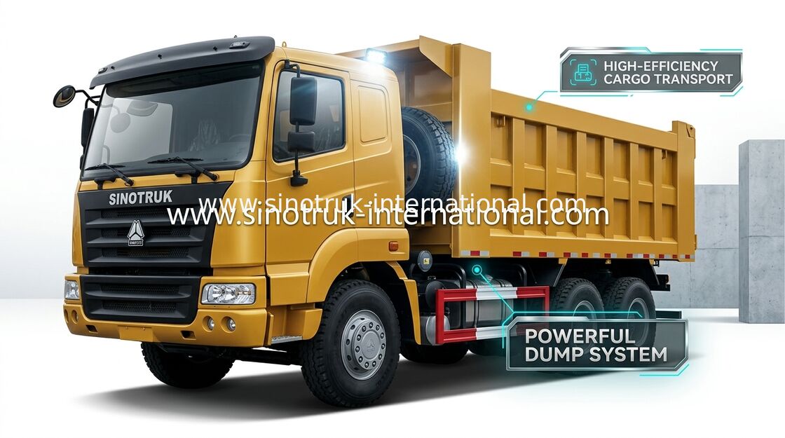 팁 주는 사람 덤프 트럭 SINOTRUK HOWO 25-40tons 371HP 6X4 RHD 10-25CBM ZZ3257N3647A