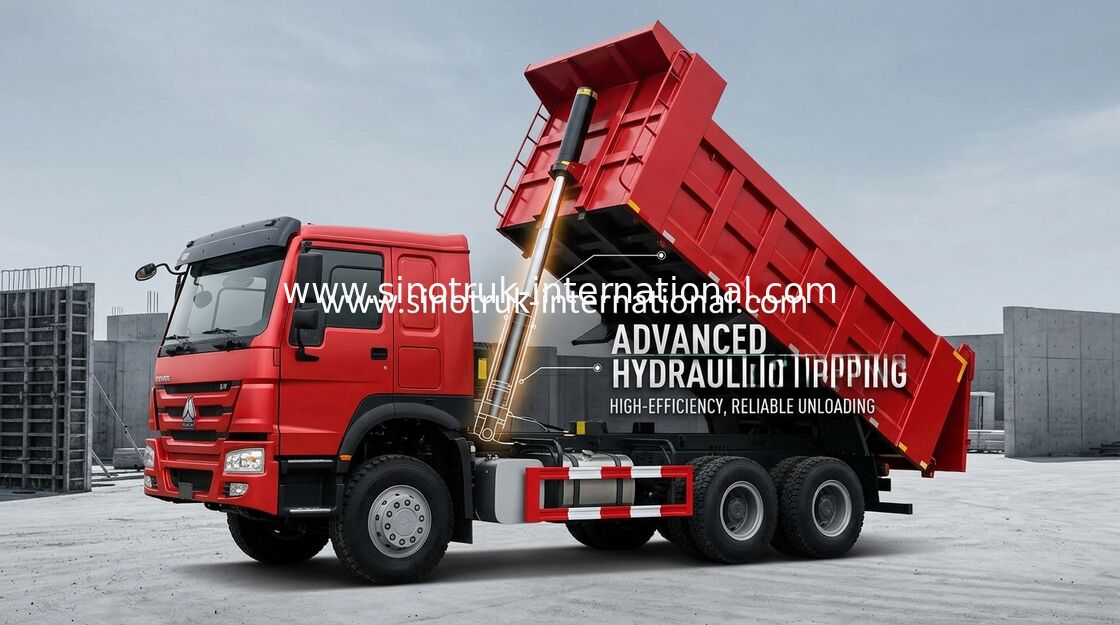 팁 주는 사람 덤프 트럭 SINOTRUK HOWO 짐 25-40tons 371HP 6X4 10는 10-25CBM를 선회합니다