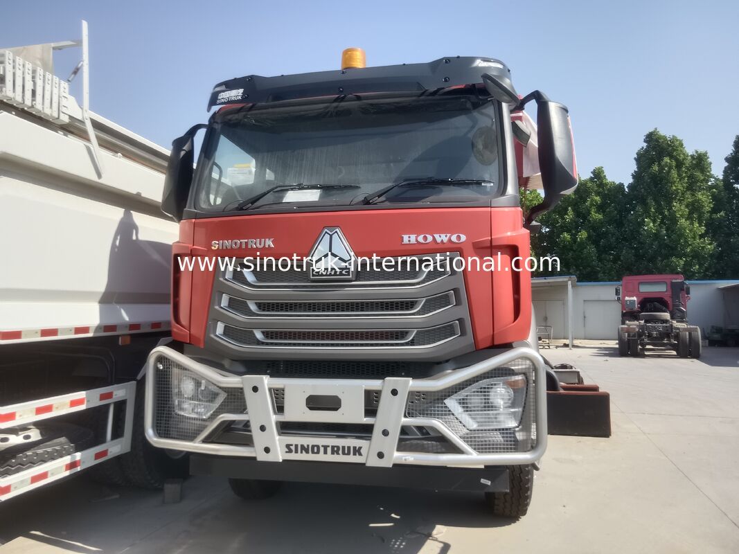 371HP 엔진, 40-50T 용량 및 대형 운송용 8×4 드라이브를 갖춘 Sinotruk NX 티퍼 덤프 트럭 레드