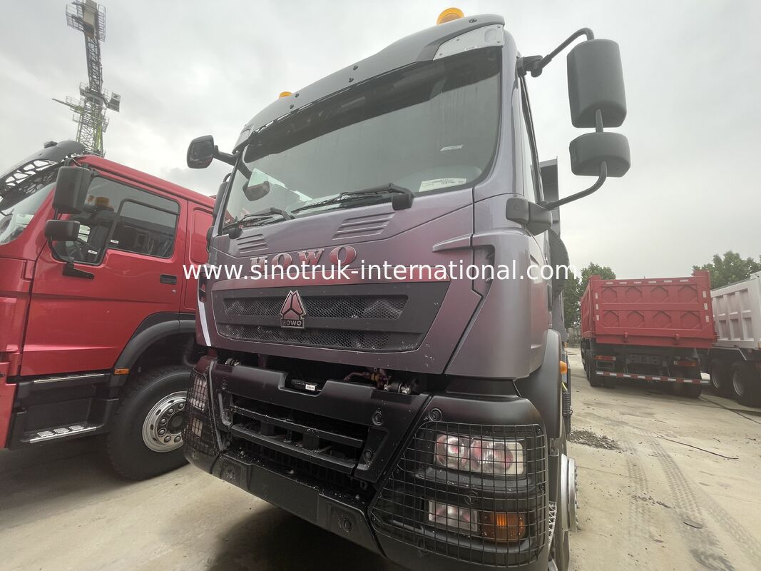 중량 HOWO TX 8X4 틱퍼 트럭 400HP 16T 후방 축이 9.5T 회색