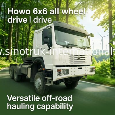 시노트룩 호보 트랙터 트럭 Rhd 사륜 구동 6 × 6 웨이차이 400HP 흰색