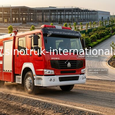 뿌리기를 위한 4X2 LHD 불 싸움 트럭 SINOTRUK HOWO 10CBM 290HP