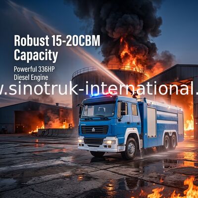15-20CBM 336HP 디젤 엔진 비상사태 구조 불 싸움 트럭 강한 힘