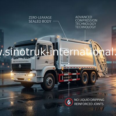 포가 이동할 수 있는 쓰레기 수거 트럭 SINOTRUK 황금 황태자 20-25CBM 6X4