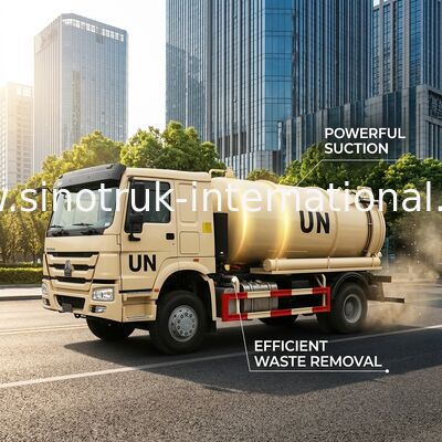 SINOTRUK HOWO 하수 오물 흡입 트럭 10000L LHD 4X2의 액체 폐기물 트럭