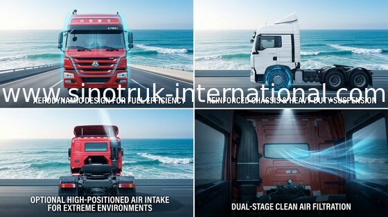 트랙터 트럭 SINOTRUK HOWO LHD 4X2 Euro2 380HP ZZ4187S3511V
