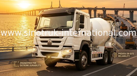 고마력 400HP HOWO 믹서 트럭 6-12CBM LHD 6×4 10 바퀴