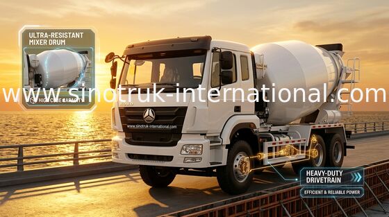 SINOTRUK HOHAN 구체 믹서 펌프 트럭 Euro2 290HP 6X4 ZZ5255GJBM3846B1
