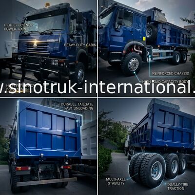 SINOTRUK HOWO 고스트 페이스 덤프 트럭 LHD 6×4 371HP 20CBM