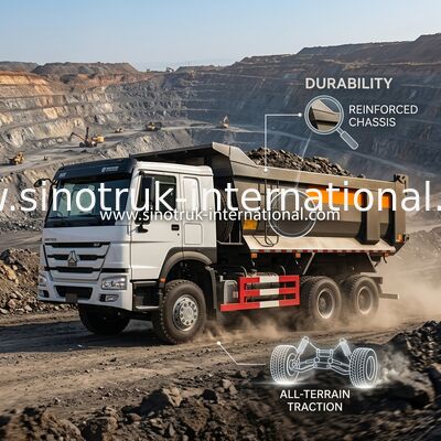 덤프트럭 LHD 6x4를 채굴하는 SINOTRUK HOWO 과중한 업무