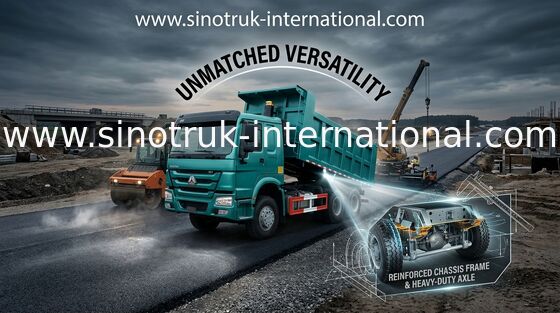 오른손 운전사 10 바퀴 Sinotruk 팁 주는 사람 트럭, 덤프 트럭