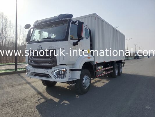 HOWO 6X4 박스 트럭, 43CBM, 단일 측면 이중 문 & 후면 이중 문, 371HP, 10 속도 변속기