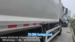 압축된 쓰레기차