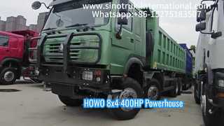 헤비듀티 프로젝트용 Sinotruk HOWO 8x4 400HP 트럭