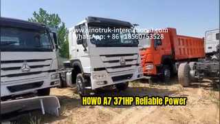 중고 HOWO A7 6x4 트랙터 트럭 리뷰 371HP 헤비듀티 파워