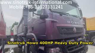Sinotruk Howo 400HP 티퍼 트럭 헤비듀티 성능
